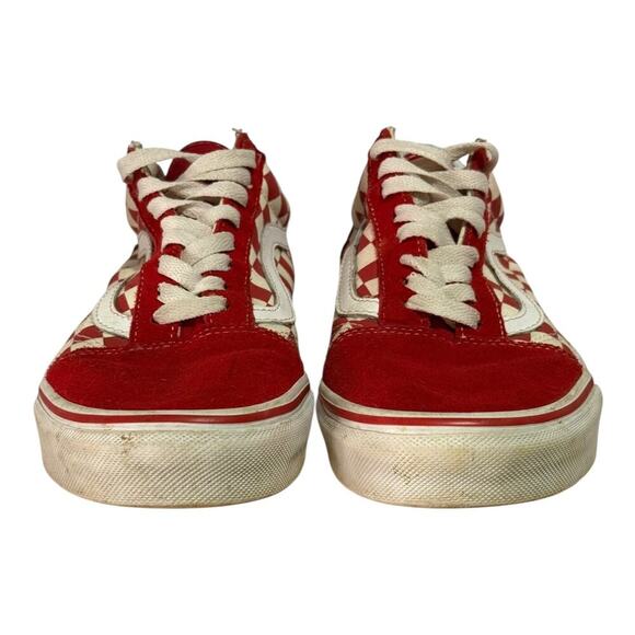 Vans Old Skool Checkerboard Red/White Women's Sneakers Size 9 Sktr - Picture 2 of 8